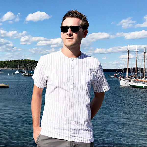 Collarless Popover Shirts