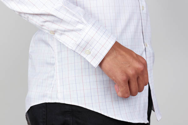 convertible cuff men's cotton shirt button