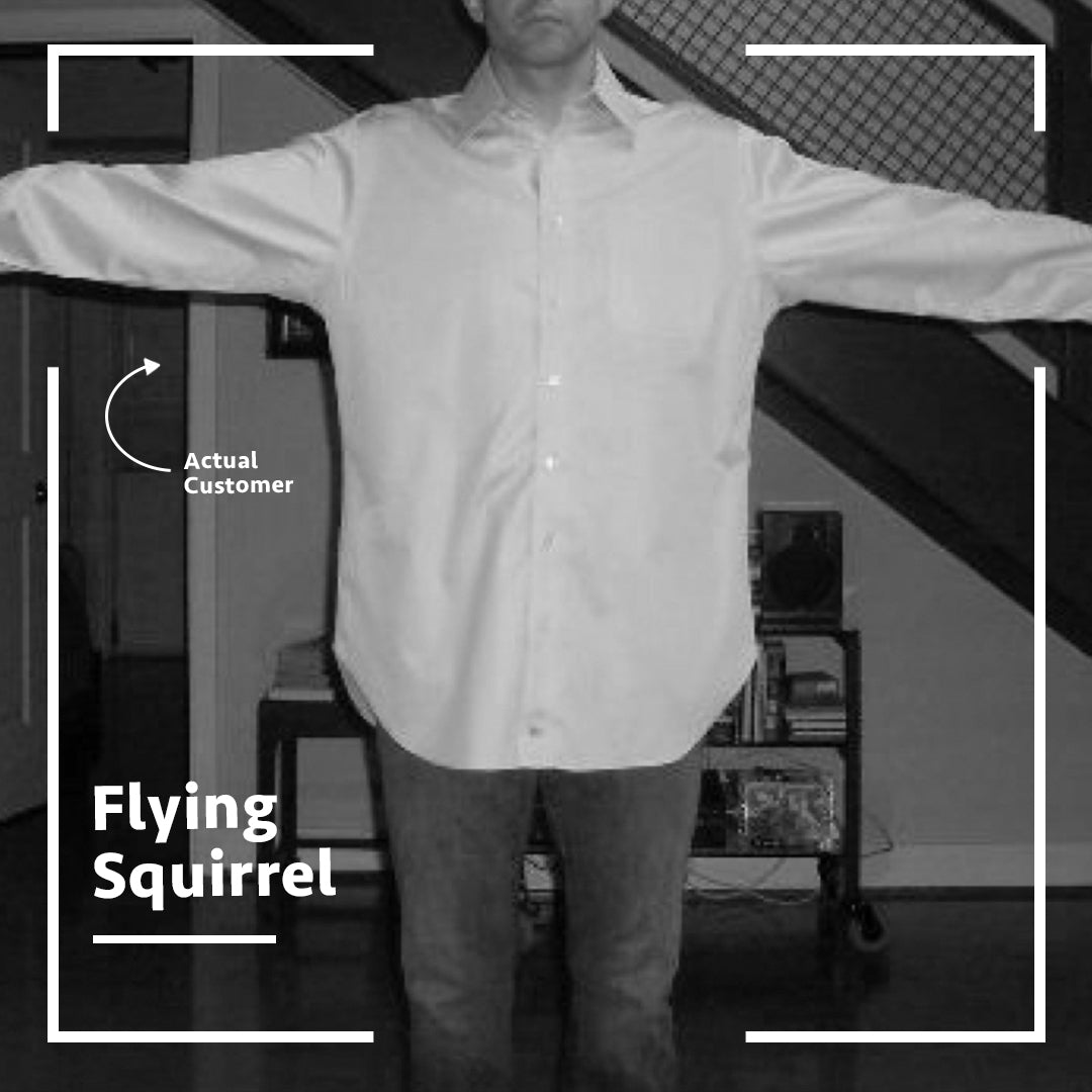 dress shirt fit problems flying squirrel