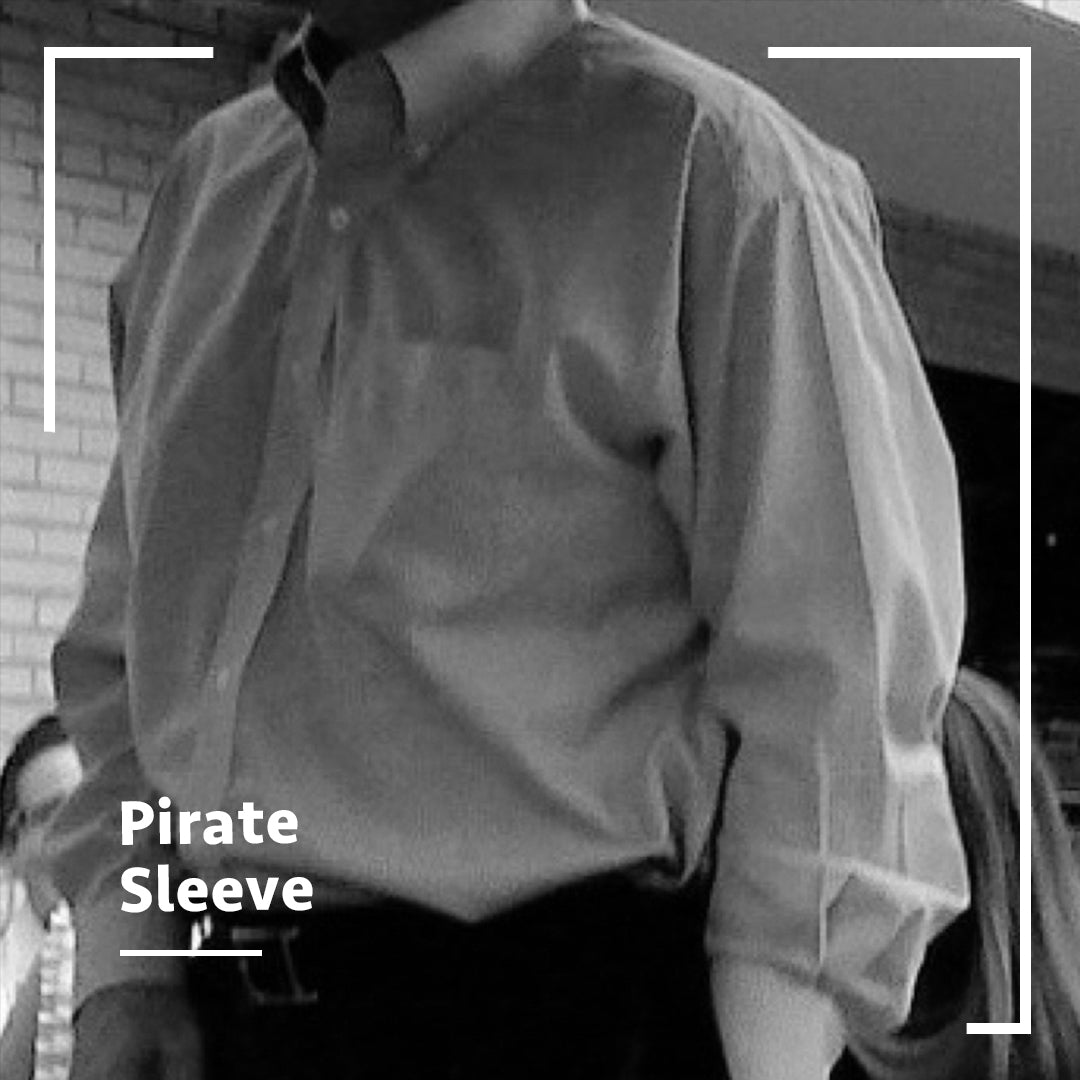 man wearing a flying squirrel shirt dress shirt fit problems pirate sleeve