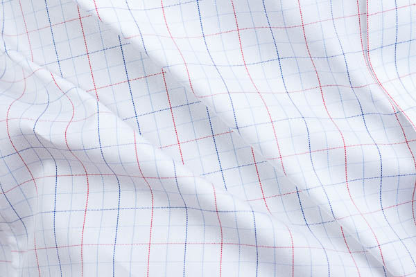 Close up of oxford weave on a men's dress shirt