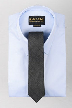 Agency Charcoal Sharkskin Tie – Hugh & Crye - 1