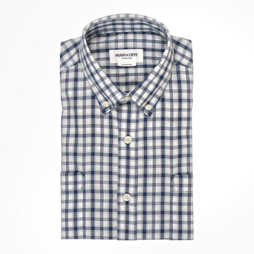 White blue check brushed twill shirt - Pullman