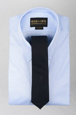 Agency Navy Sharkskin Tie – Hugh & Crye - 1