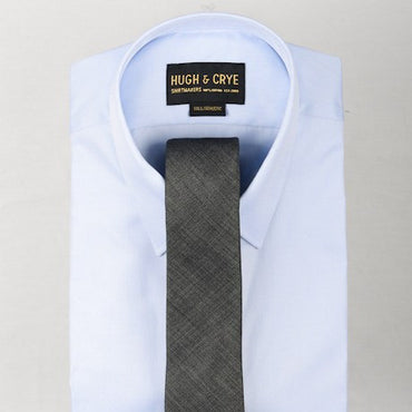 Agency Charcoal Sharkskin Tie – Hugh & Crye - 2