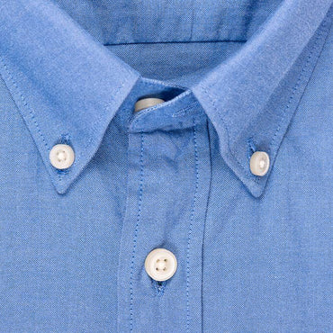 Silo Blue Oxford Cloth Button-Down Shirt Collar