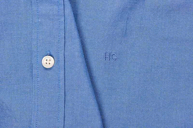 Silo Blue Oxford Cloth Button-Down Shirt Monogram