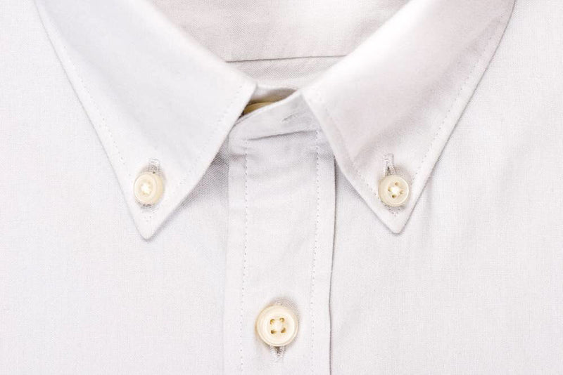  Silo Light Gray Oxford Button-Down Shirt Collar