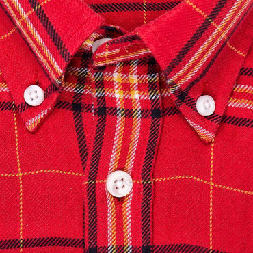 Red Yellow Plaid - Medium Weight Field Shirt Collar - Swanson