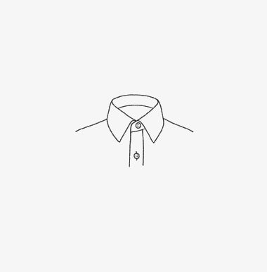 Illustration of a dress shirt collar