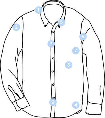 Illustration of a dress shirt