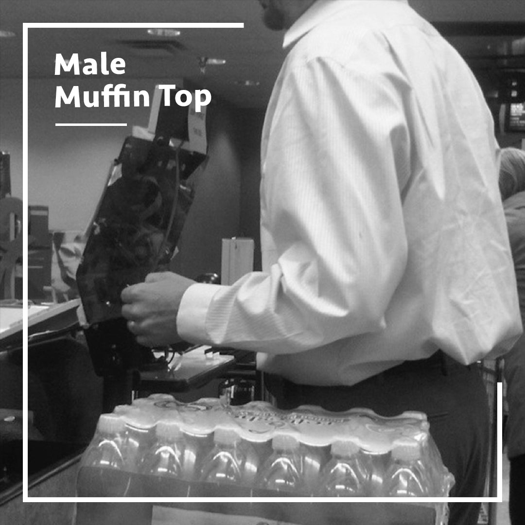 Men's dress shirt fit problems muffin top