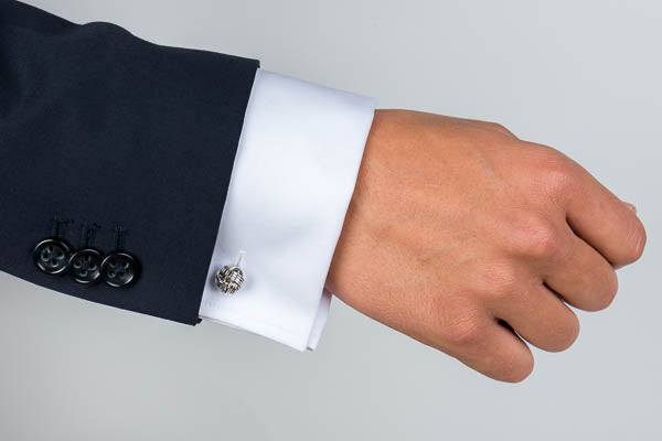 French cuffs with cufflink and blazer