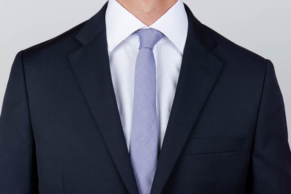 tall spread collar on a men's dress shirt