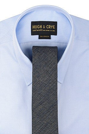 Agency Blue-Grey Pattern Tie – Hugh & Crye - 1