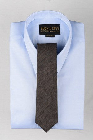 Agency Brown Pattern Tie – Hugh & Crye - 1