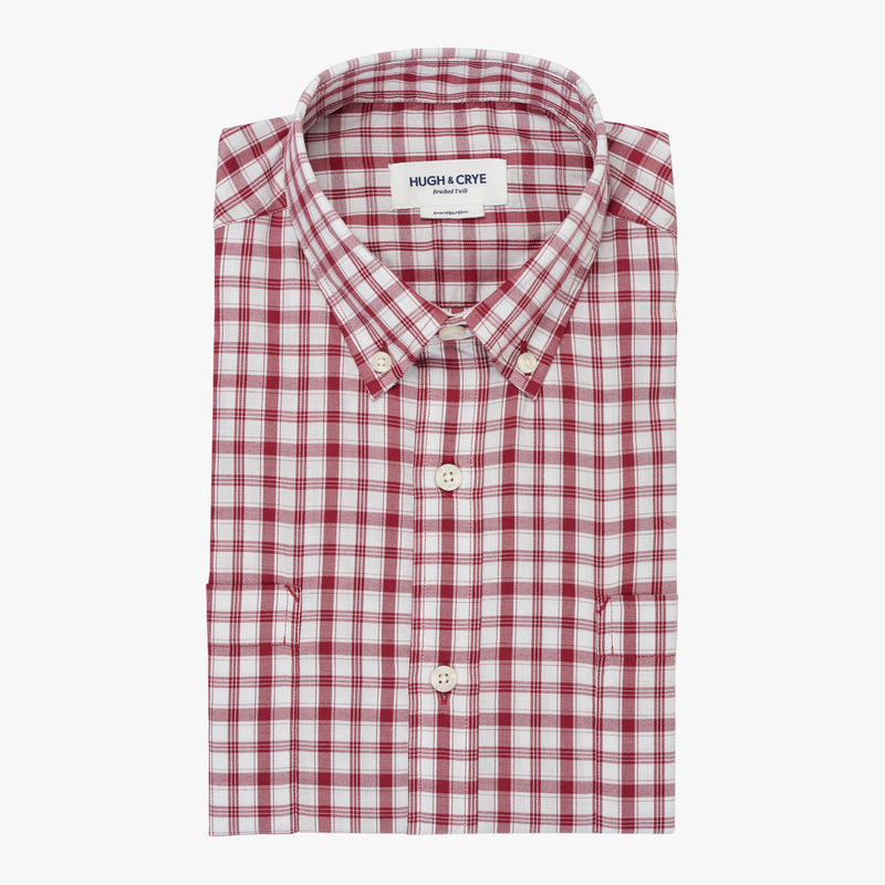 White red check brushed twill shirt - Pullman
