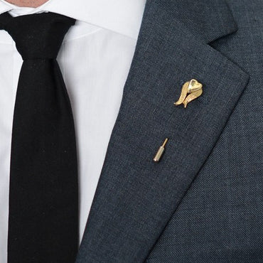 Gold Flower Lapel Pin – Hugh & Crye - 2