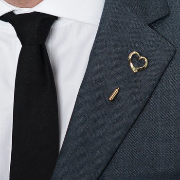 Gold Heart Lapel Pin – Hugh & Crye - 2