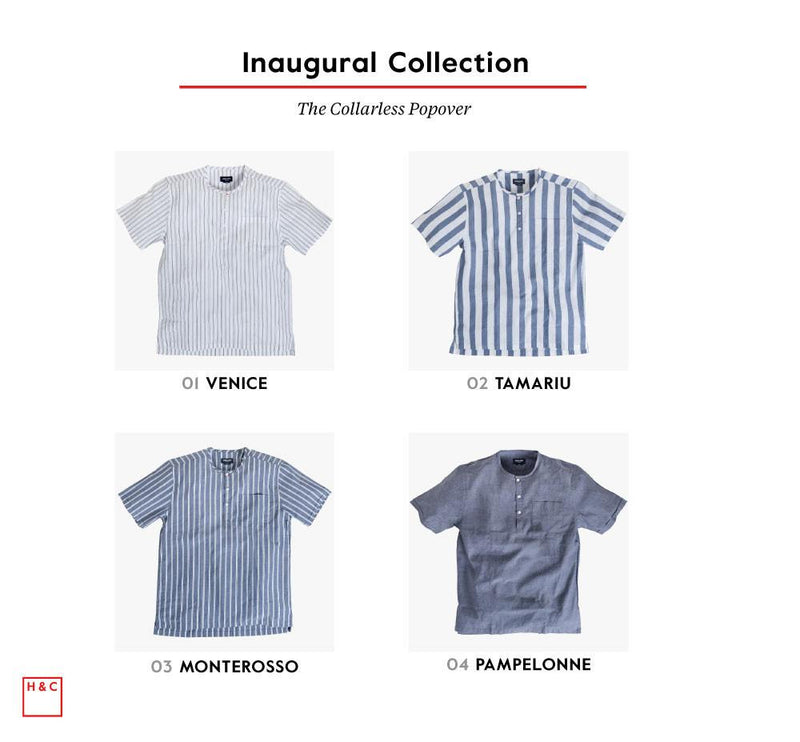 collarless popover collection