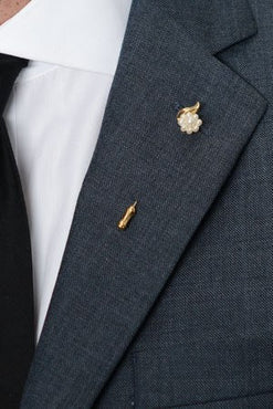 Pearl Flower Lapel Pin – Hugh & Crye - 1