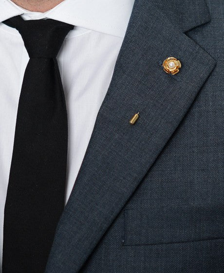 Pearl Rose Lapel Pin – Hugh & Crye - 2