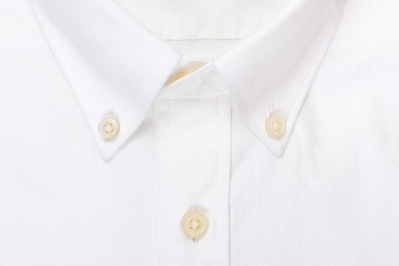 Silo White Oxford Cloth Button-Down Shirt Collar
