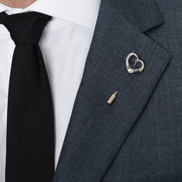 Silver Heart Lapel Pin – Hugh & Crye - 2