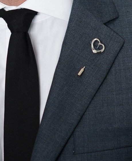 Silver Heart Lapel Pin – Hugh & Crye - 2