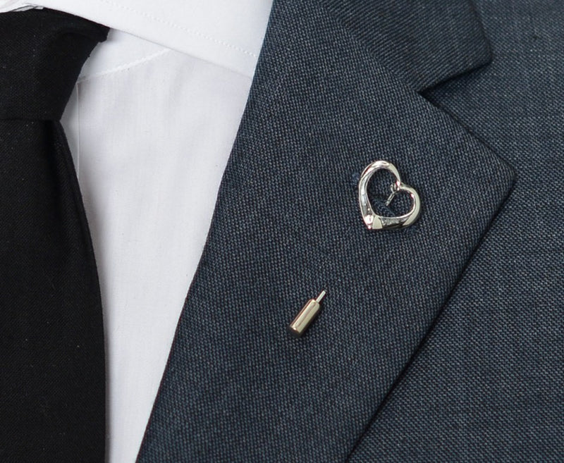 Silver Heart Lapel Pin – Hugh & Crye - 3