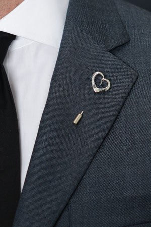 Silver Heart Lapel Pin – Hugh & Crye - 1
