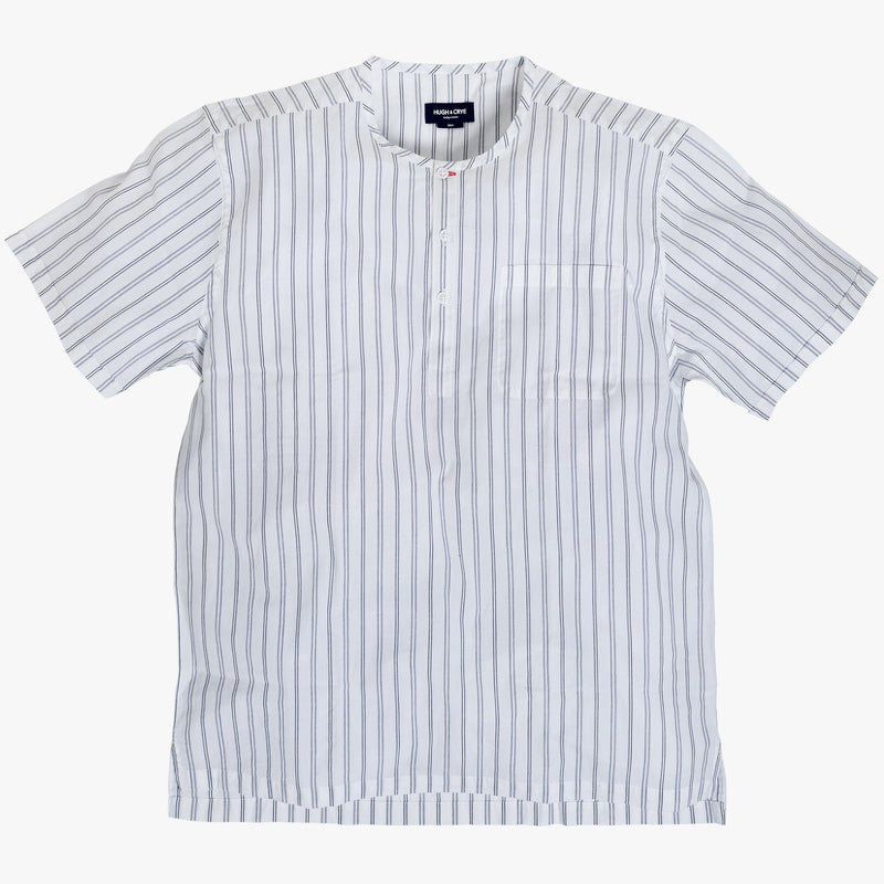 collarless dress shirt short sleeve Collarless Short Sleeve Tie Waist Shirt