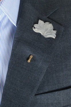 White Flower Lapel Pin – Hugh & Crye