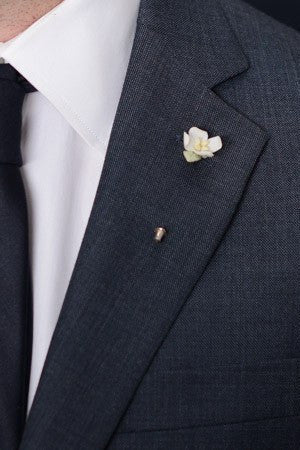 White Flower Lapel Pin – Hugh & Crye