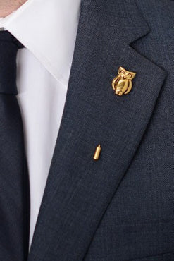 Wise Owl Lapel Pin – Hugh & Crye - 1