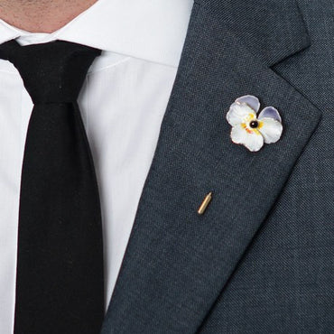 White Poppy Lapel Pin – Hugh & Crye - 2