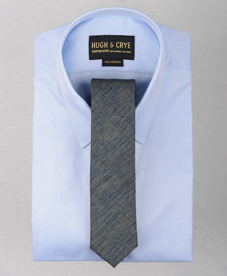 Agency Blue-Grey Pattern Tie – Hugh & Crye - 2