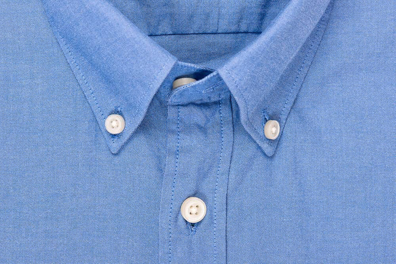 Silo Blue Oxford Cloth Button-Down Shirt Collar