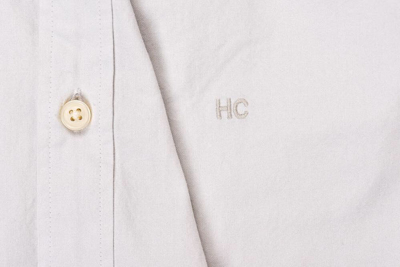  Silo Light Gray Oxford Button-Down Shirt Monogram