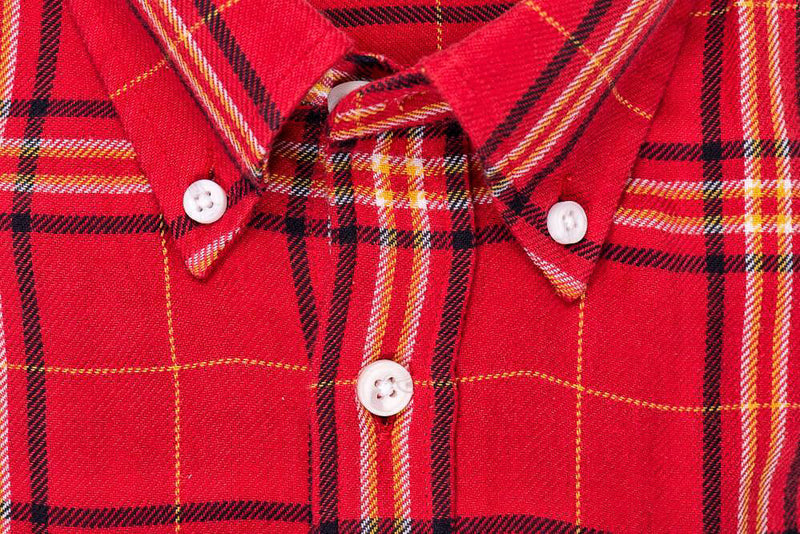 Red Yellow Plaid - Medium Weight Field Shirt Collar - Swanson